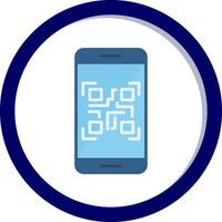 teléfono inteligente qr código vector icono