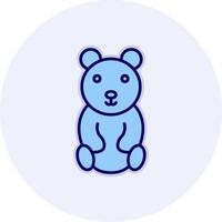 icono de vector de oso de peluche