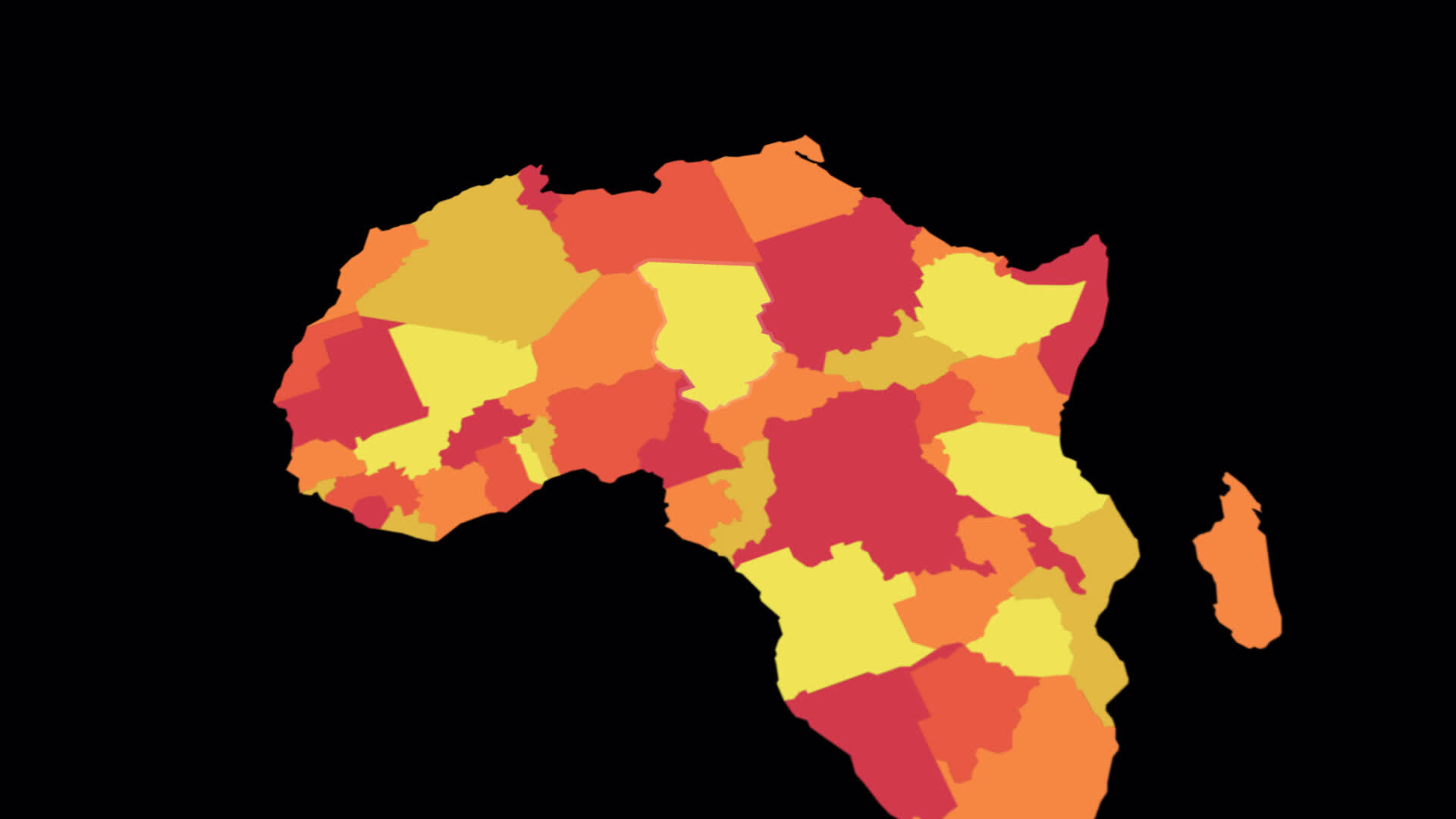 Africa Map Chad Selection 3D Animation On Alpha Channel 38875190 Stock