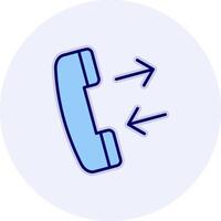 icono de vector de llamada telefónica