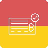 Bank Check Vector Icon