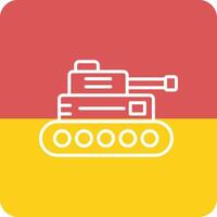 icono de vector de tanque militar