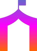 Circus Tent Glyph Gradient Icon vector