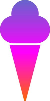 Ice Cream Glyph Gradient Icon