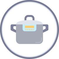 Pressure cooker Flat Circle Uni Icon vector