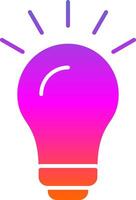 Bulb Glyph Gradient Icon vector