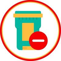 Delete Flat Circle Uni Icon vector