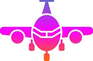 Airplane Glyph Gradient Icon vector