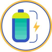Battery Flat Circle Uni Icon vector