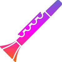 Clarinet Glyph Gradient Icon vector