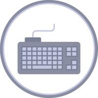 Keyboard Flat Circle Uni Icon vector
