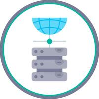 Database Flat Circle Uni Icon vector