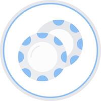 Plate Flat Circle Uni Icon vector