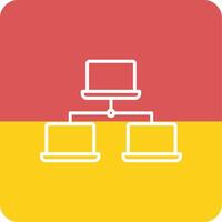 Laptop Network Vector Icon