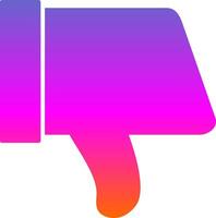 Dislike Glyph Gradient Icon vector