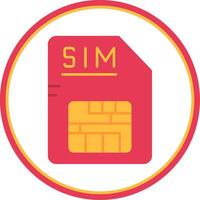 Sim Flat Circle Uni Icon vector