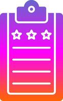 Evaluation Glyph Gradient Icon vector