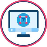 Type Flat Circle Uni Icon vector