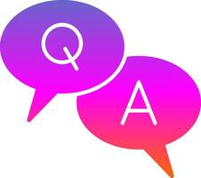 Question And Answer Glyph Gradient Icon vector