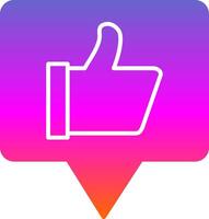 Satisfaction Glyph Gradient Icon vector