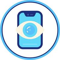 Vision Flat Circle Uni Icon vector