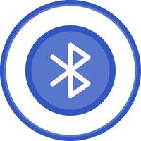 Bluetooth Flat Circle Uni Icon vector