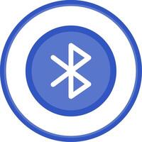 Bluetooth plano circulo uni icono vector