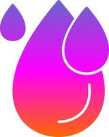 Water Drop Glyph Gradient Icon vector