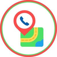 Help center Flat Circle Uni Icon vector
