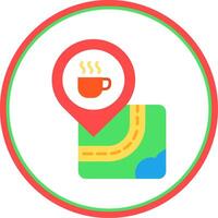 Coffee Flat Circle Uni Icon vector