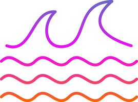 Sea Glyph Gradient Icon vector