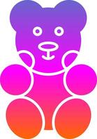 Bear Glyph Gradient Icon vector