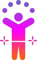 Juggling Ball Glyph Gradient Icon vector