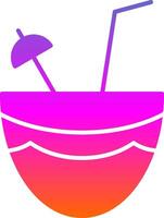 Coconut Glyph Gradient Icon vector