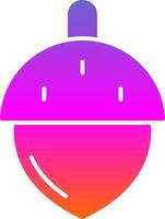 Acorn Glyph Gradient Icon vector
