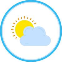 Weather Flat Circle Uni Icon vector