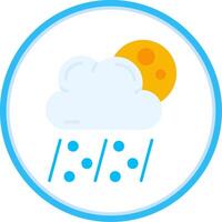 granizo plano circulo uni icono vector