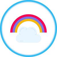 Rainbow Flat Circle Uni Icon vector