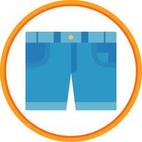 Shorts Flat Circle Uni Icon vector