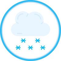 nieve plano circulo uni icono vector