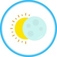 eclipse plano circulo uni icono vector