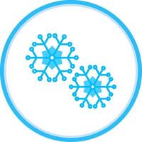 Snowflakes Flat Circle Uni Icon vector