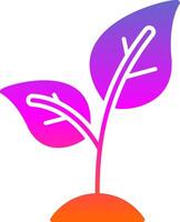Sprout Glyph Gradient Icon vector