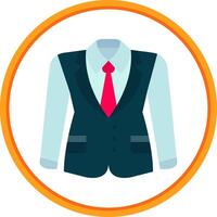 Waistcoat Flat Circle Uni Icon vector