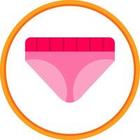 Underwear Flat Circle Uni Icon vector