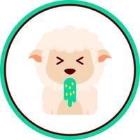 Vomit Flat Circle Uni Icon vector