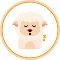 dormir plano circulo uni icono vector