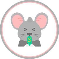 Vomit Flat Circle Uni Icon vector