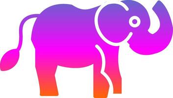 Elephant Glyph Gradient Icon vector