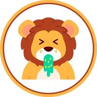 Vomit Flat Circle Uni Icon vector